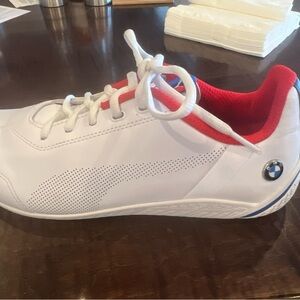 PUMA x BMW MMS Ridge Cat Sneakers White/Fiery Red
